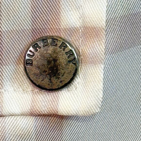 Burberry | Pink Tartan Rain Slicker Poncho folds into carry bag - Picture 12 of 16